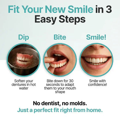 🔥 ENDS TODAY 80% OFF🔥 HazyGalaxy™ Custom-Fit Dentures 🦷Smile with Confidence